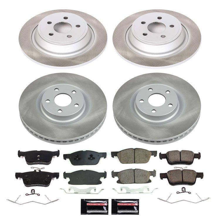 SC8976 Semi-Coated Rotor & Low-Dust Ceramic Brake Pad Kit