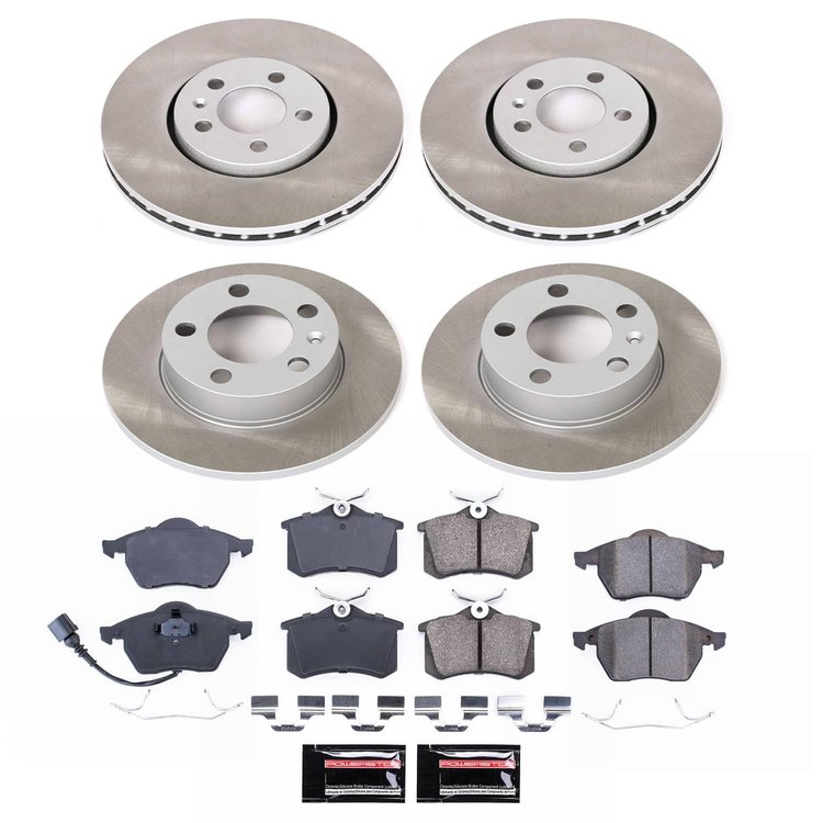 SC899 Semi-Coated Rotor & Low-Dust Ceramic Brake Pad Kit