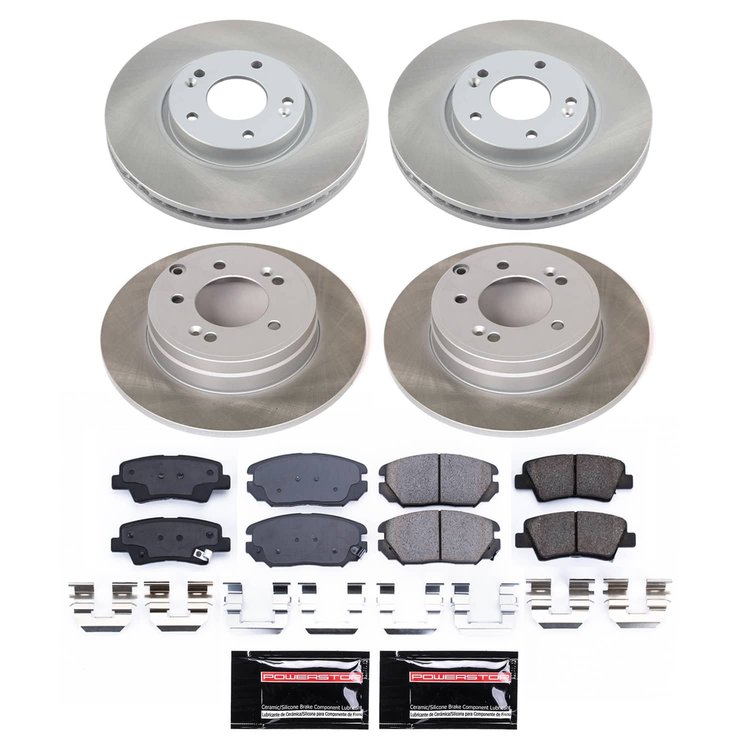 SC9061 Semi-Coated Rotor & Low-Dust Ceramic Brake Pad Kit