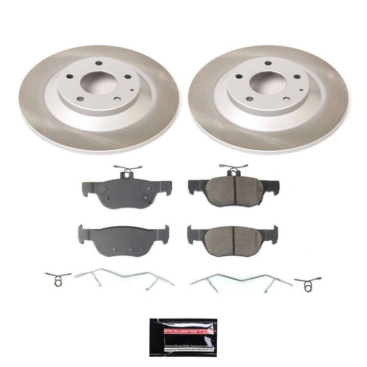 SC9136 Semi-Coated Rotor & Low-Dust Ceramic Brake Pad Kit