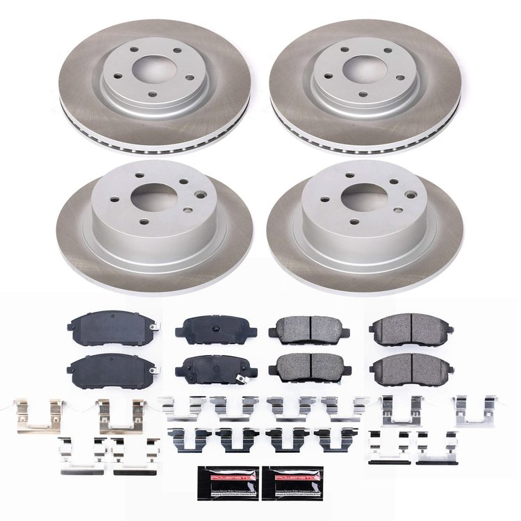 SC9141 Semi-Coated Rotor & Low-Dust Ceramic Brake Pad Kit