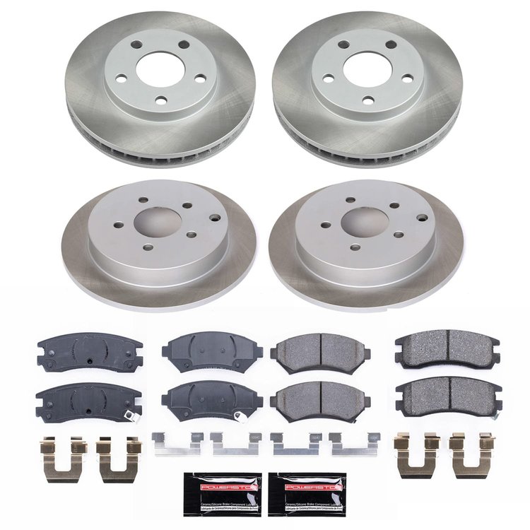 SC9142 Semi-Coated Rotor & Low-Dust Ceramic Brake Pad Kit