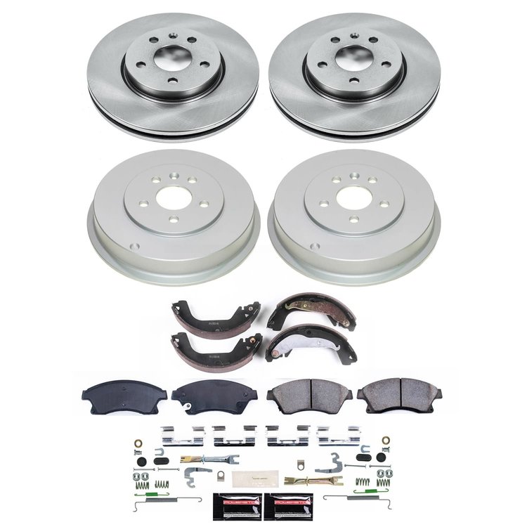 SC9167 Semi-Coated Rotor & Low-Dust Ceramic Brake Pad Kit