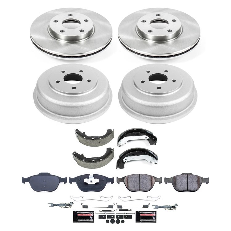 SC9168 Semi-Coated Rotor & Low-Dust Ceramic Brake Pad Kit
