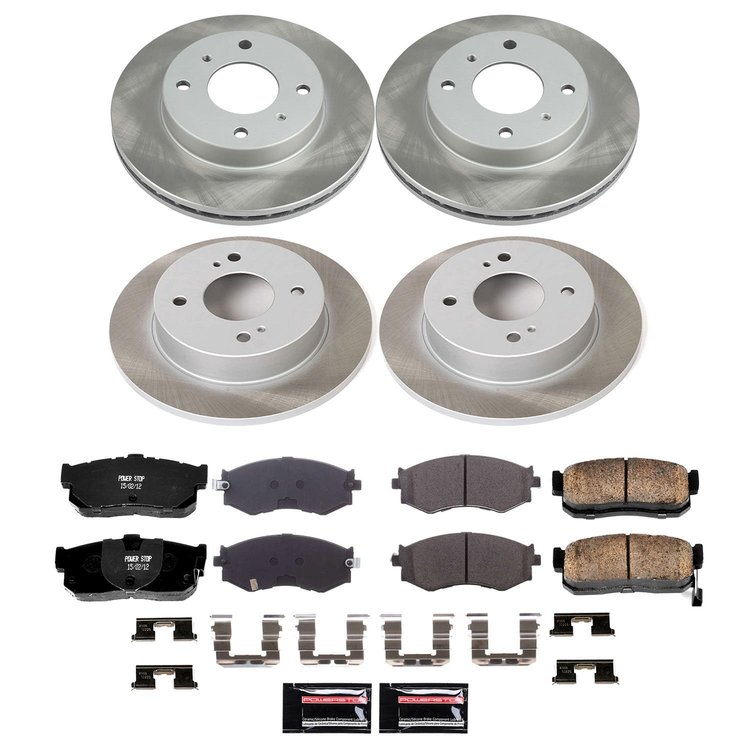 SC9173 Semi-Coated Rotor & Low-Dust Ceramic Brake Pad Kit