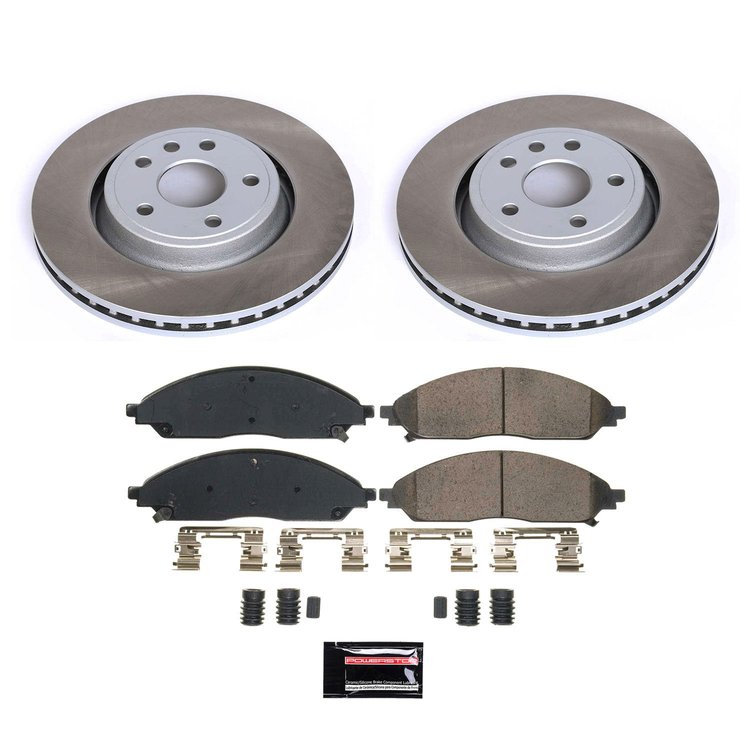 SC9241 Semi-Coated Rotor & Low-Dust Ceramic Brake Pad Kit
