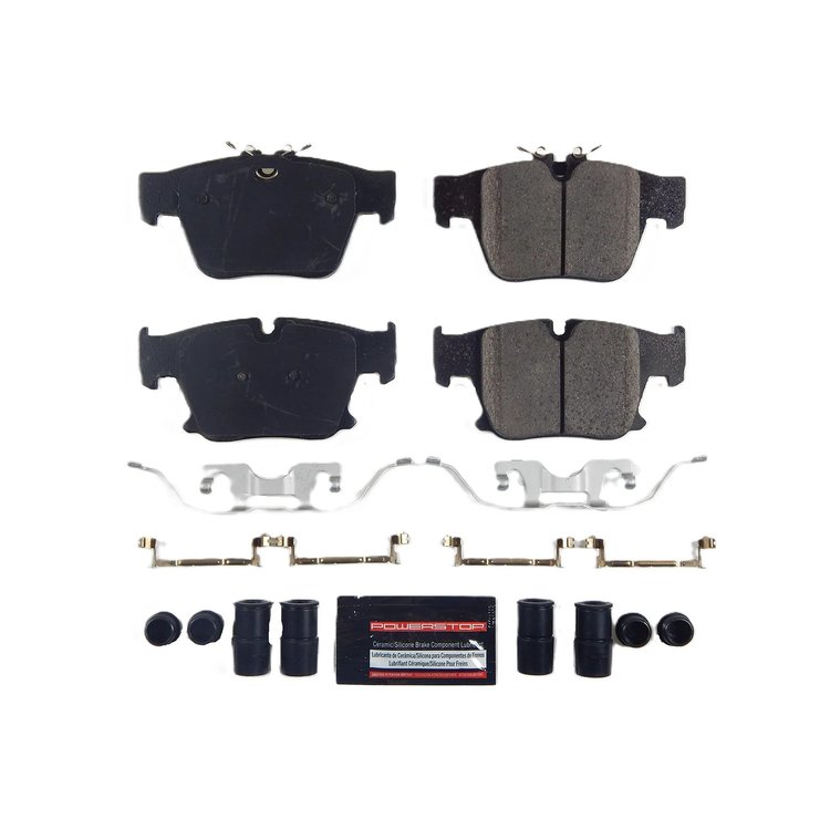 Rear Z23 Evolution Sport Brake Pad Set w/Hardware Fits Select BMW 540i xDrive, 740i, 740i xDrive, i5, i7 [Carbon-Fiber Ceramic]