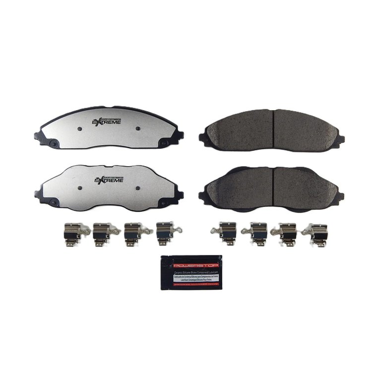 Front Z36 Truck & Tow Brake Pad Set w/Hardware Fits Select Ford Expedition & Lincoln Navigator [Carbon-Fiber Ceramic]