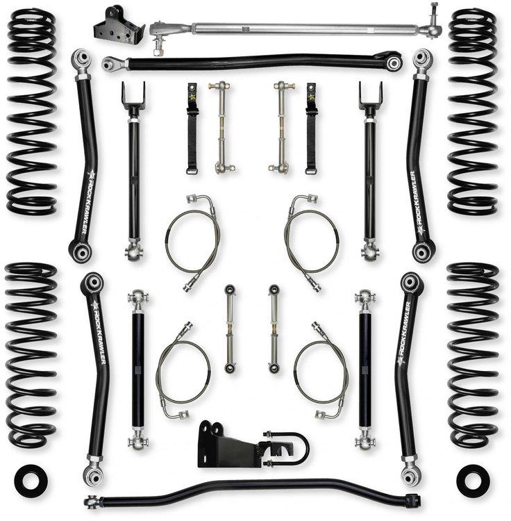 4.5 in. X-Factor Mid-Arm Suspension System for 2007-2018 Jeep Wrangler JK [No Shocks]