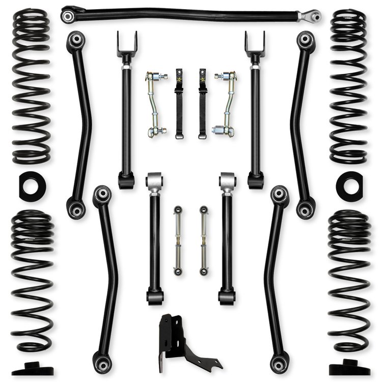 3.0 in. Ultimate Adventure Mid-Arm Suspension System for Fits Select Jeep Gladiator JT [No Shocks]