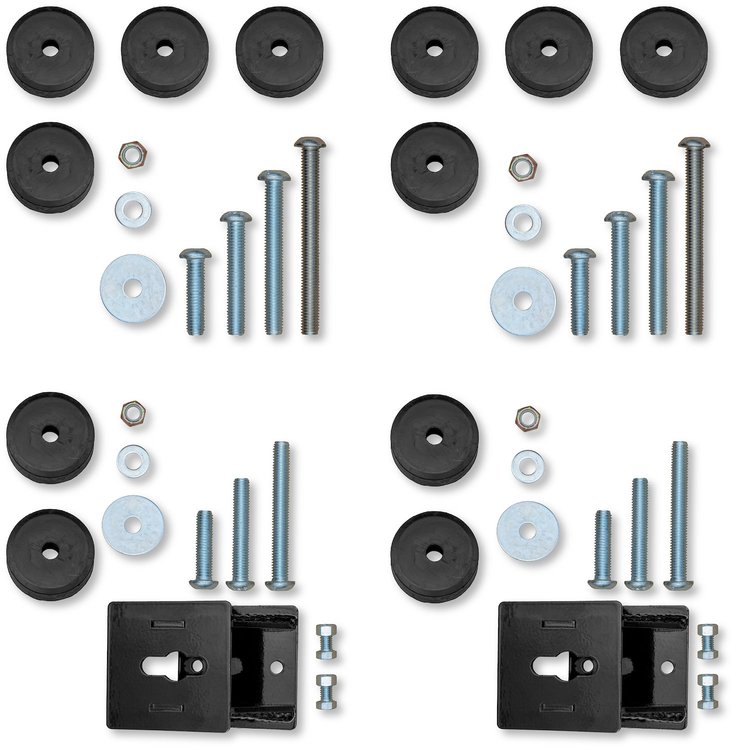 RK07123 2-4 in. Front & Rear Bump Stop Kit fits 2007-2018 Jeep Wrangler JK/JKU