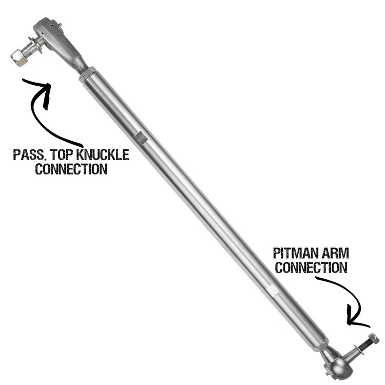RK08126T Pro-X Top Mount Drag Link (Standard Axles) fits Select Jeep Wrangler JL/JLU; Gladiator JT