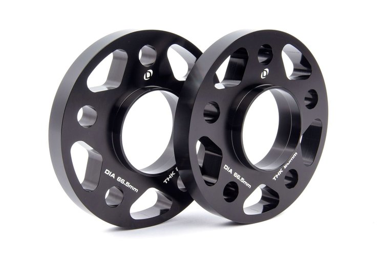 Machined Aluminum Wheel Spacers [20 mm Thick] for Select Late-Model BMW Cars/SUVs, Mini Cooper, Toyota GR Supra  [Black]