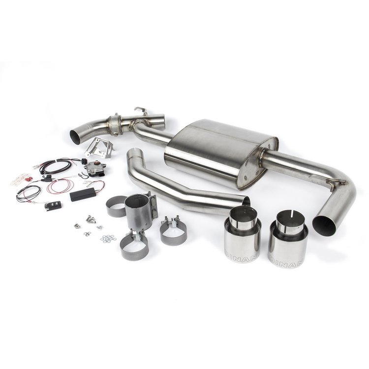 D660-0083 Dinan Valved Axle-Back Exhaust, 2017-2024 MINI Countryman S / Clubman S