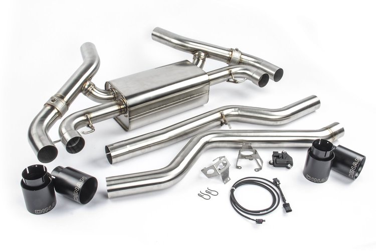 D660-0085-BLK Free Flow Axle-Back Exhaust Fits Select BMW M340i, M440i