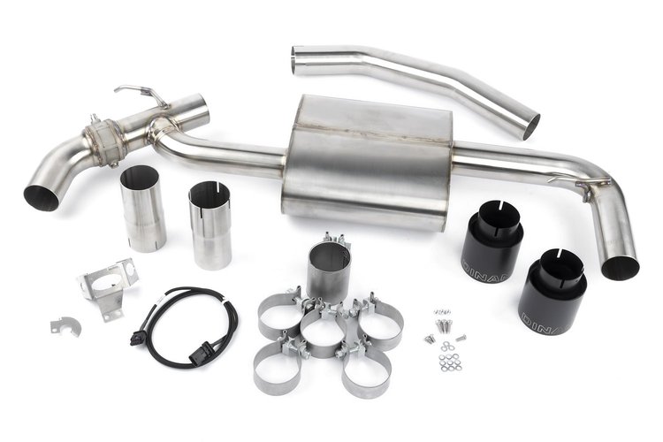 D660-0088-BLK Dinan Valved Axle-Back Exhaust, 2016-2023 BMW X1/X2 sDrive28i