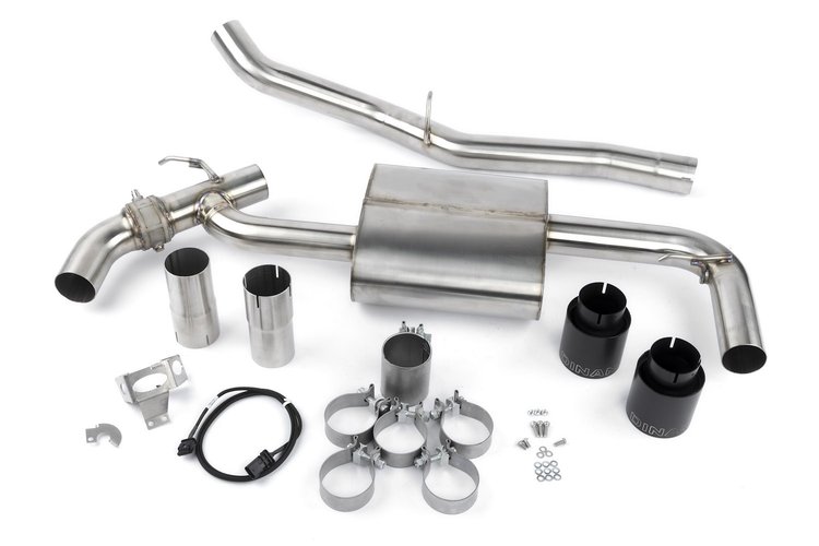 D660-0089-BLK Dinan Valved Axle-Back Exhaust, 2016-2023 BMW X1/X2 xDrive28i