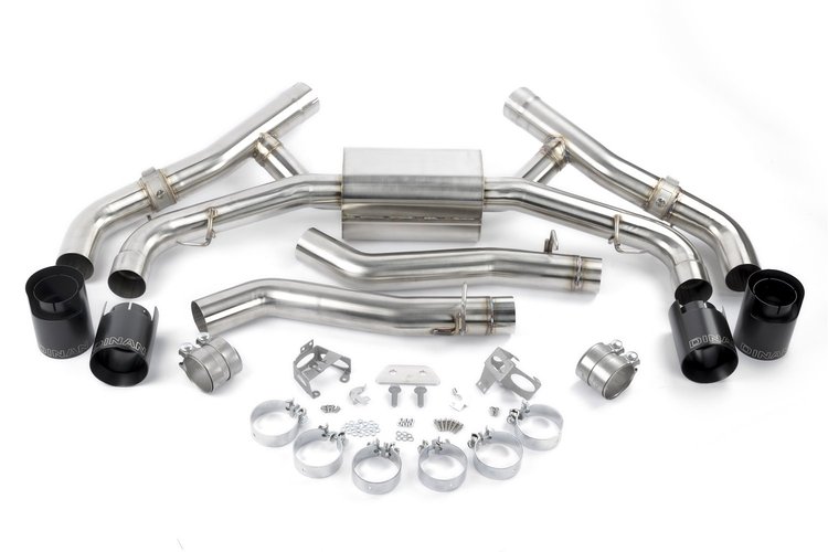 D660-0090-BLK Valved Axle-Back Exhaust Fits Select BMW X5M, X6M [Black Ceramic Coated]