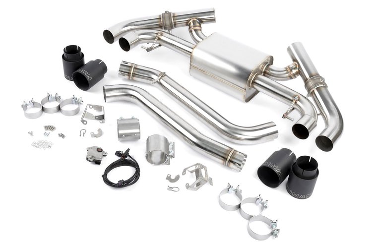 D660-0098-BLK Valved Axle-Back Exhaust Fits Select BMW M240i