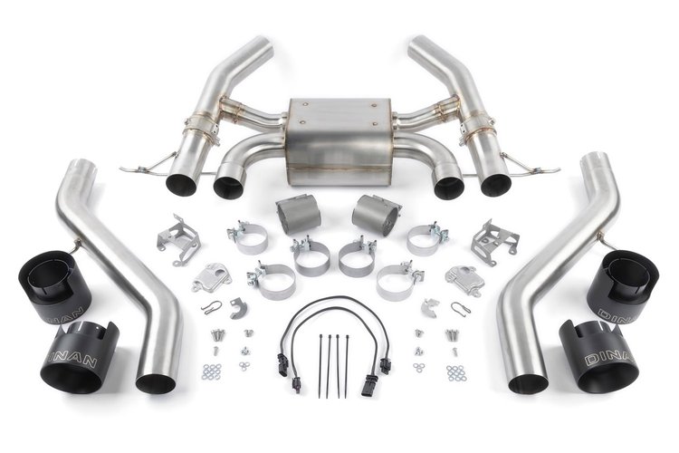 D660-0100-BLK Valved Axle-Back Exhaust Fits Select BMW M2 [Black Ceramic Coated]