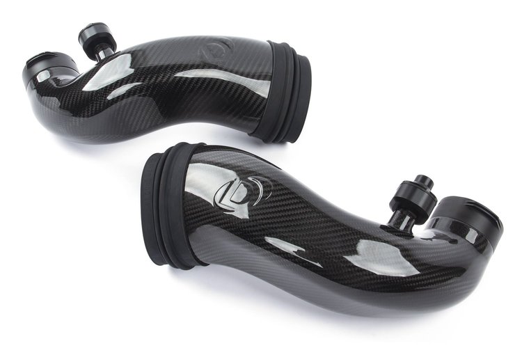 D760-0053 Turbo Inlet Pipe Set Fits Select BMW M5, M8 [Carbon Fiber]