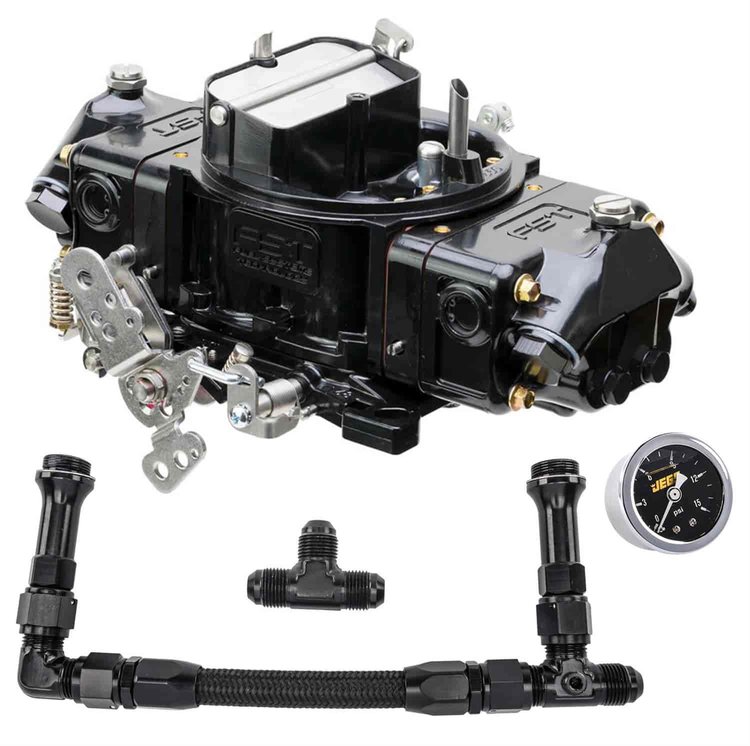 Forged RT Plus 4-bbl 600 CFM Carburetor Kit [Mechanical Secondary/Manual Choke] Black