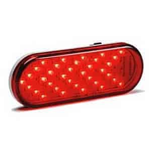 LED Sequential Turn Signal Light 6 in. Oval Red/Red