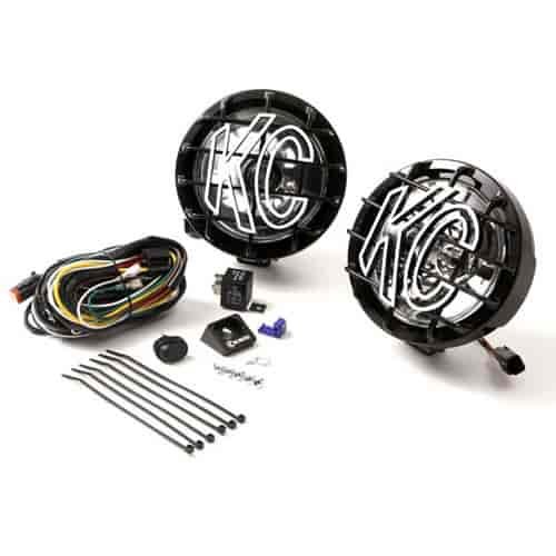 SlimLite 6" Round Light Kit Black Housing