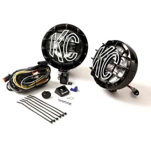 SlimLite 6 in. Round Light Kit Black Housing
