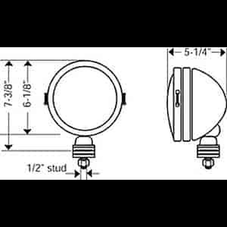 Daylighter 6" Round Off-Road Light 100W Halogen Bulb