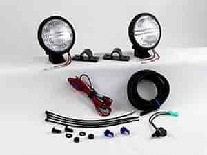 ATV Series Flood Light 5 in. Round Clear Lens EPDM Rubber Housing 35 Watts Incl. Mounting Brackets Pair of Lights