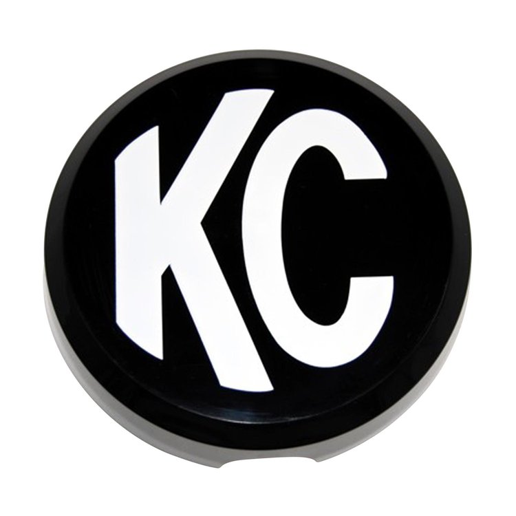 Light Cover 6 in. Round Black with White KC