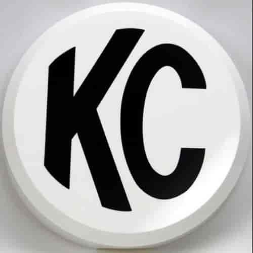 KC Light Cover 6" Round White with Black KC