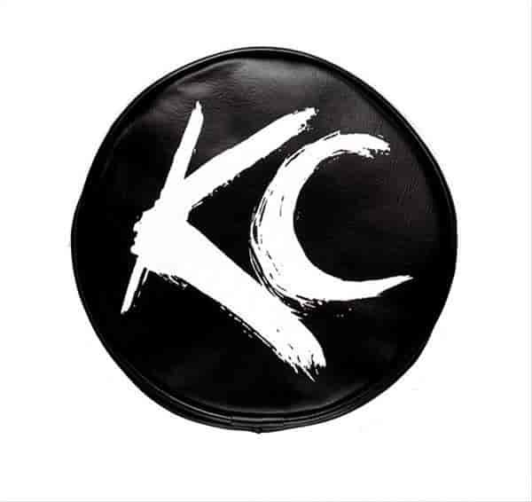 Light Covers 6 in. Round Black with White KC