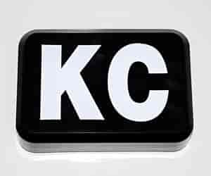KC Light Cover 6" x 9" Black with White KC