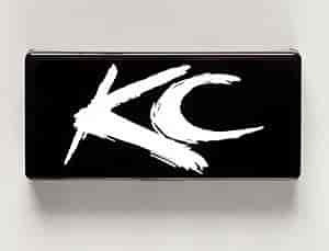 KC Light Cover 2" x 6" Black with White KC