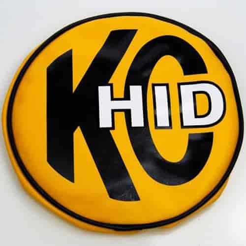 Light Covers 8 in. Round "HID" Yellow with Black KC