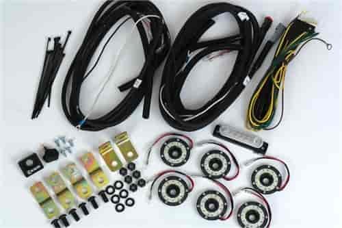 Rock Light Kit 6 PC Red LED System Jeep JK 07-16