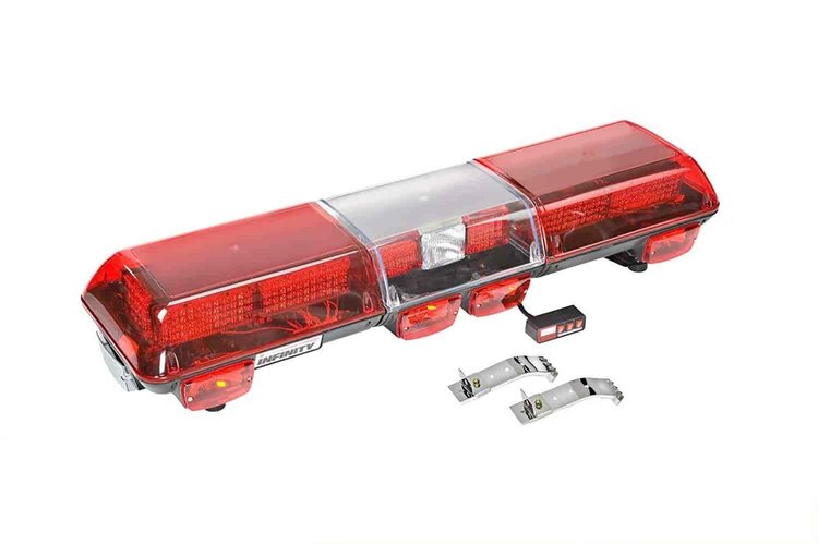 INFINITY 3 RED LENS- Permanent Mount Full LED Light Bar 12-Volt. Commercial Gra