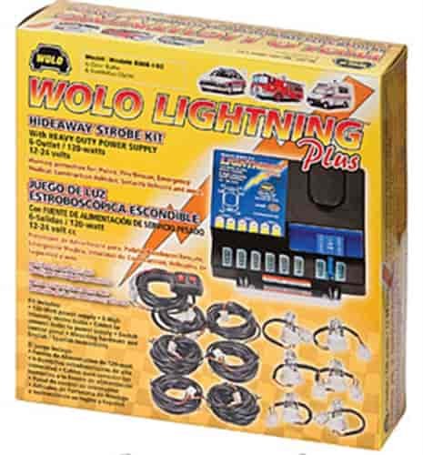 LIGHTNING PLUS 8006 Series Hideaway Strobe Kit 6 Amber Bulbs