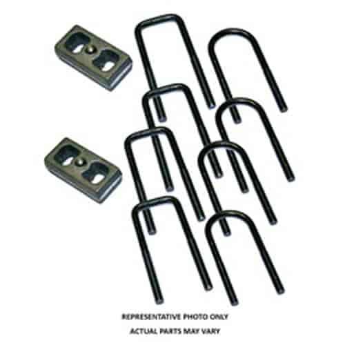Block Kit And U-Bolt 2 in. Lift Incl. 2 Cast Iron Blocks 4 U-Bolts Nyloc Nuts Flat Washers