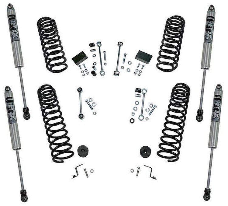 Dual Rate 2.500 in. Coil Spring Lift Kit with Fox Shocks for 2018-2019 Jeep Wrangler JL 2-Door