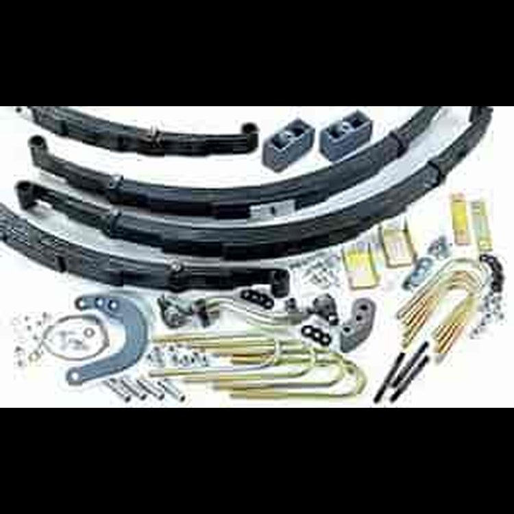 Master Lift Kit; 10 in. Frt/9.5 in. Rr Lift; Incl. Leaf Springs; U-Bolt Kit; Brake Line/Hose; Bushin