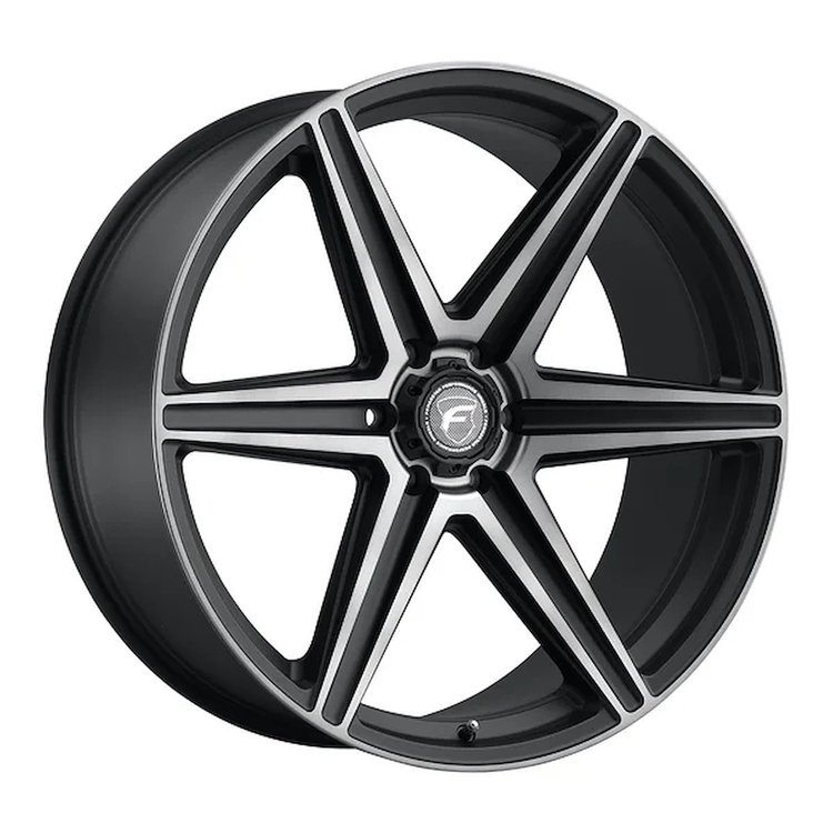 F01240084P25 X6 Wheel [Size: 24"x10"] Satin Black Machined - Double Dark Tint Finish