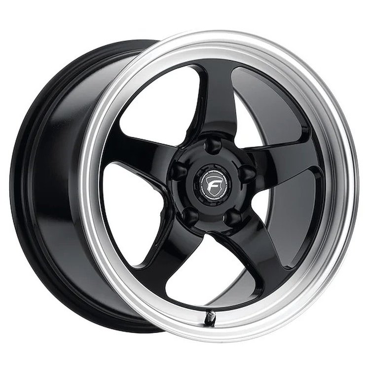 F0918C063N10 D5 Drag Racing Wheel [Size: 18"x5"] Gloss Black Machined Finish