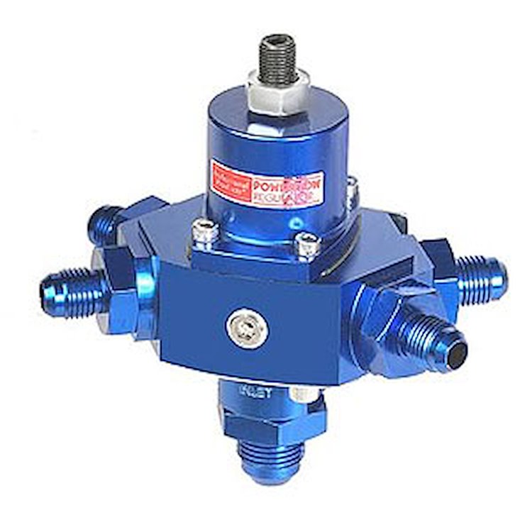 Fuel Pressure 4-Port Regulator (1) -8AN Inlet Fitting