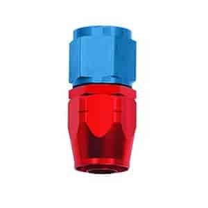 Powerflow Straight Hose End Size -8 AN Red/Blue