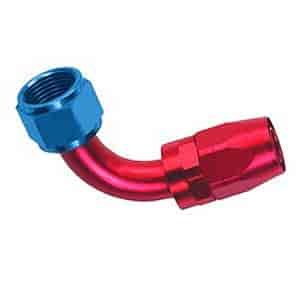 Powerflow 90 Degree Hose End Size -12 AN Red/Blue
