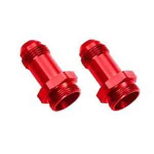 Powerflow Carburetor Fitting Size -8 AN 7/8 in.-20 Extended Red
