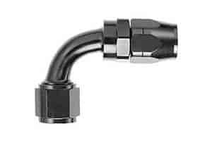 Powerflow 90 Degree Hose End Size -10 AN Black